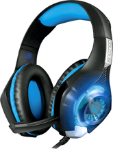 Diadema necnon gaming flexible over-ear nbhg-viper led alambrico, Negro con azul
